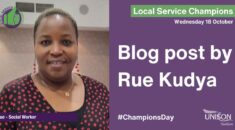 Picture of Rue Kudya wuth local service champions graphic